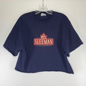 Sleeman Cropped Black Tshirt Size Large